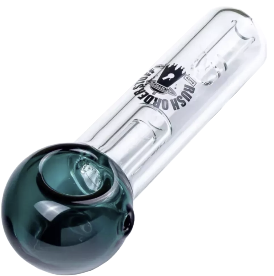 Glass Pipe with Metal Bowl and 5 Screens