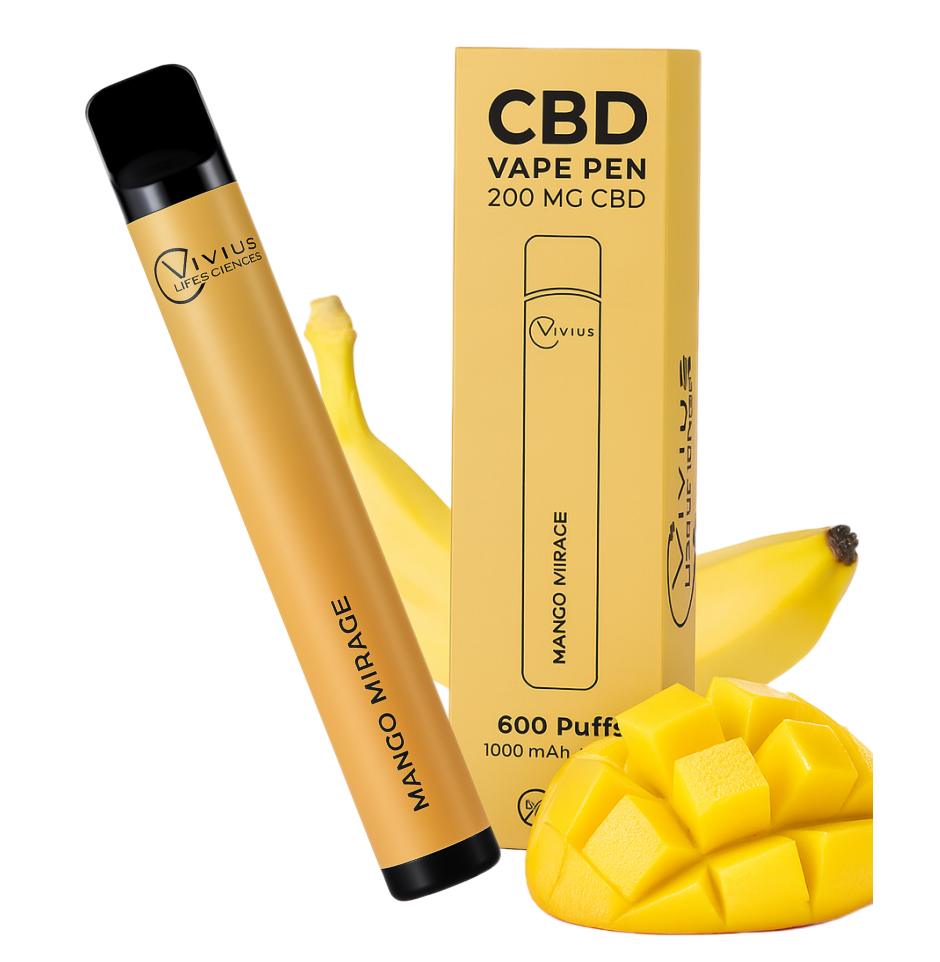 Mango Mirage CBD Vape Pen  600 Puffs, THC-Free