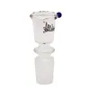Glass Bowl Black Leaf Large 18.8 mm, Bowl Joint Size: 18.8, Color: Blue, 3 image
