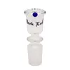 Glass Bowl Black Leaf Large 18.8 mm, Bowl Joint Size: 18.8, Color: Blue