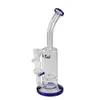 Glass Bubbler Black Leaf with Turbine Disc