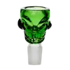 Glass Bowl Skull 18.8mm: Style & Durability Combined, Bowl Joint Size: 18.8, Color: Green