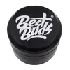 Best Buds Compact Aluminium Grinder - 4 Parts, Various Colors, Color: Black, 4 image