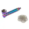 The Bulldog Metal Embossed Pipe Set Rainbow - Stylish and Durable Smoking Accessory