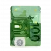 Стильный зиплок пакет с принтом 100 EURO 70мм x 100мм