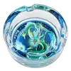 Sturdy Glass Ashtray with Unique and Vibrant Designs, Color: Blue, 3 image