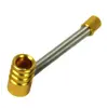 Foldable 10cm Metal Pipe: Compact, Flexible & Travel-Ready, Color: Golden, 2 image