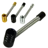 Foldable 10cm Metal Pipe: Compact, Flexible & Travel-Ready, Color: Black