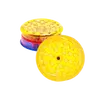 Plastic 3-Part Herb Grinder 61mm with Magnetic Lid – Various Colors, Color: Yellow, 4 image