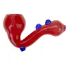 Compact Sherlock Glass Pipe for Smooth Smoking, Color: Red, 3 image