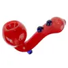Compact Sherlock Glass Pipe for Smooth Smoking, Color: Red, 2 image