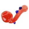 Compact Sherlock Glass Pipe for Smooth Smoking, Color: Orange, 2 image