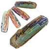 Stylish Borosilicate Glass Shotgun Pipe with Unique Weave Design, Color: Blue