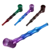 Stylish and Durable Metal Smoking Pipe in Vibrant Colors, Color: Purple