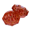 54 mm Plastic 2-Part Grinder with Magnetic Closure, Color: Red, 3 image