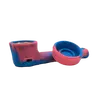 Compact Silicone Hand Pipe with Metal Bowl – Portable and Durable, Color: Light Blue, 2 image
