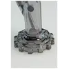 Blaze Bong with Metallic Rainbow Effect and Gear Wheel Base, Color: Gray, 3 image
