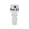 Rounded Glass Bowl Black Leaf 18.8 mm, Bowl Joint Size: 18.8, Color: Blue