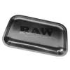 RAW All Black Medium Metal Rolling Tray - Durable, Sleek, Portable