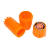 Plastic Herb Grinder Jar with Built-In Storage, Color: Orange, 3 image