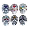 Glass Skull Ashtray (Different Prints), Color: Purple, 3 image