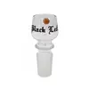 Rounded Glass Bowl Black Leaf 18.8 mm, Bowl Joint Size: 18.8, Color: Orange