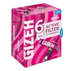GIZEH PINK 6mm Coconut Charcoal Filters with Ceramic Tips