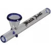 Black Leaf Shotgun Slim Blue Glass Pipe