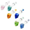 Glass Skull Pipe (Multi-Colored) 12cm, Color: Pink, 2 image