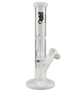 Straight Glass Bong with Matrix Percolator by Black Leaf