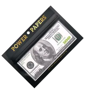 $100 Dollar Bill Rolling Papers with Filter Tips by Power Papers