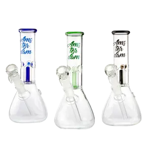 Amsterdam Bong with Dome Percolator (various colors), Color: Black