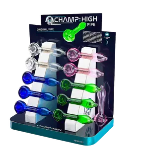 Champ High Glass Pipe (various colors), Color: Blue