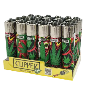 Clipper Mini Lighter Green Leaves (various colors), Color: Red