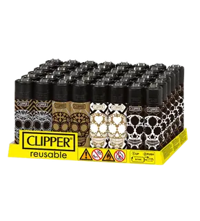 Skulls lighters by Clipper (various colors), Color: White