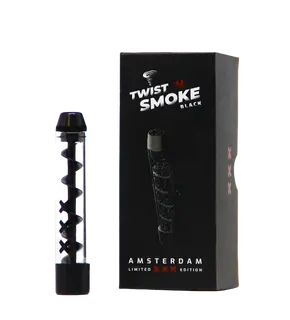 Twist ‘n Smoke Twisted Glass Blunt Black Amsterdam