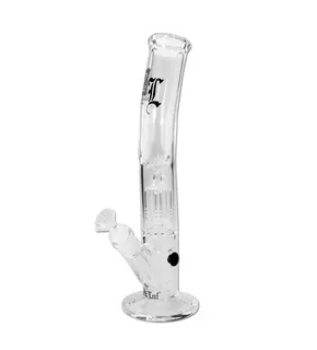 Straight Glass Bong with Tree Percolator by Black Leaf