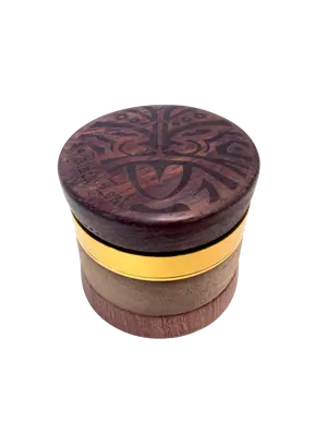 Black Leaf Maori Wood and Aluminum Grinder