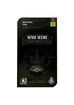 N13 Kush საწყისი Sensi Seeds ფემინიზებული, თესლის რაოდენობა: 3 თესლი