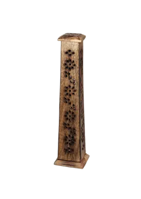 Mango Wood Tower Incense Case