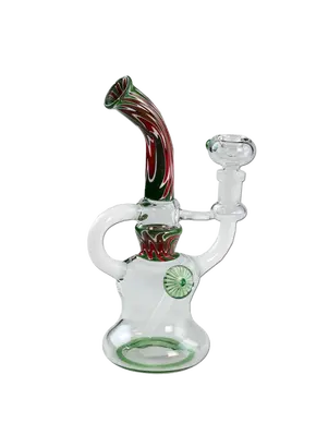 Recycler Bong Glass Art მწვანე