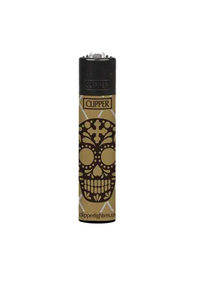 Зажигалка Skulls от Clipper (разные цвета), Цвет: коричневый