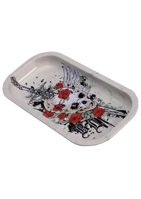 Skull & Roses Metal Tray