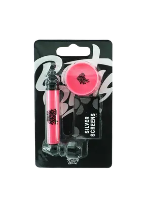 Best Buds Pipsy Pipe + Mini Grinder (Various Colors), Color: Pink