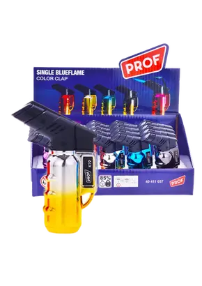 Prof Color Clap Windproof Lighter (Various Colors), Color: Silver