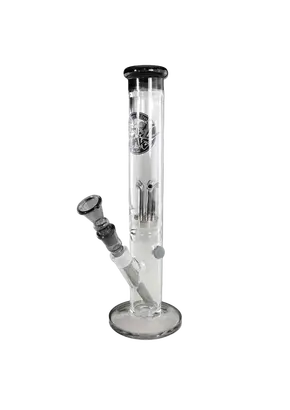 Black Leaf Metal Wave Cylinder Bong