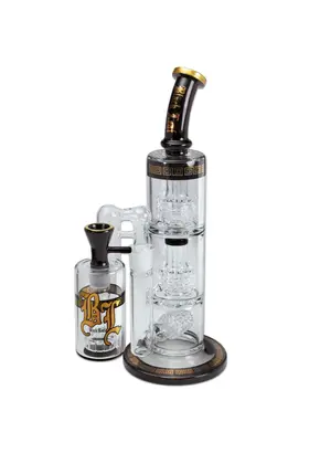 Black Leaf Multi Chamber System Bong with additional precooler