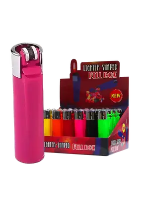 Lighter-Shaped Hidden Stash Container, Color: Pink