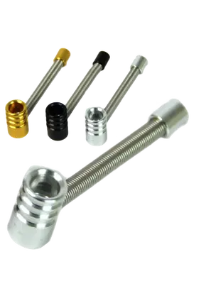 Twister Foldable Metal Pipe 10cm, Color: Silver