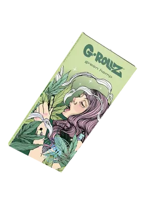 G-Rollz Colossal Dream Organic Green Hemp Rolling Papers ფილტრებით KSS (50 ფურცელი + 50 ფილტრი) + ლანგარი